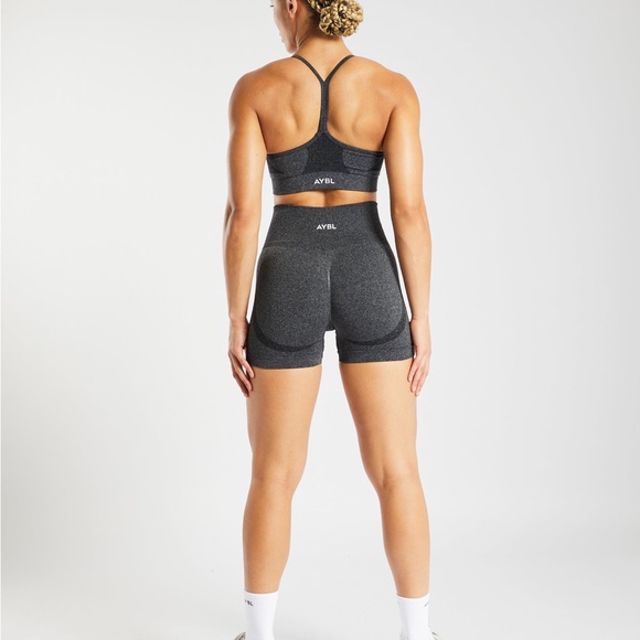 AYBL Empower Seamless Shorts - Black Marl - Size Large - Picture 6 of 14
